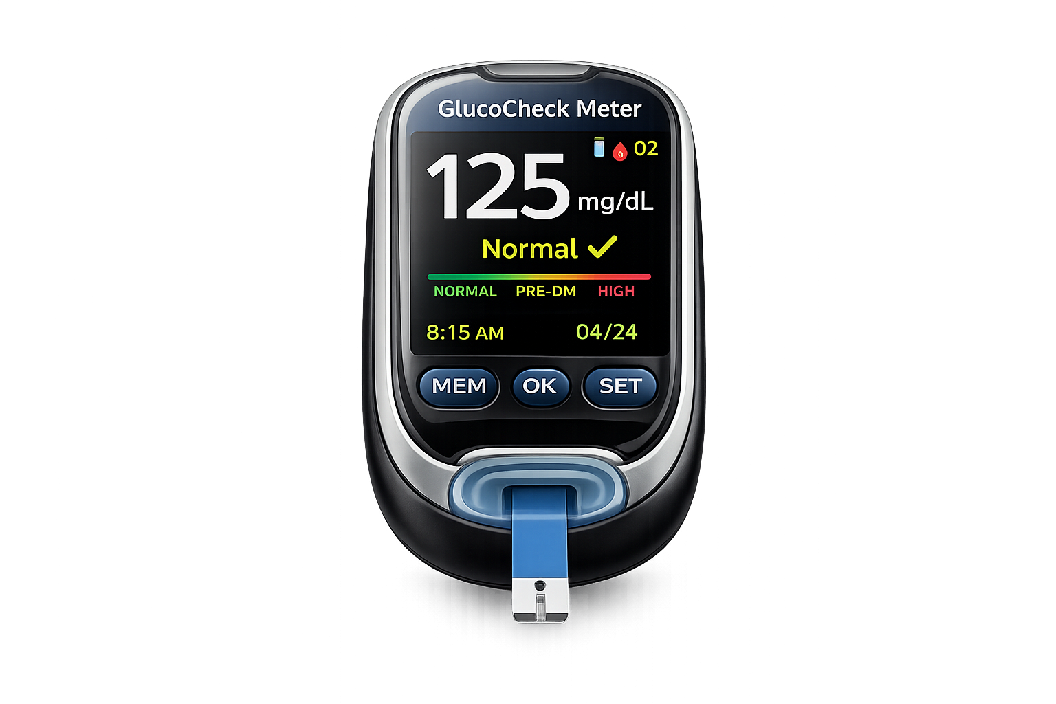 Nop Velmora HealthCare Theme. GlucoCheck Meter